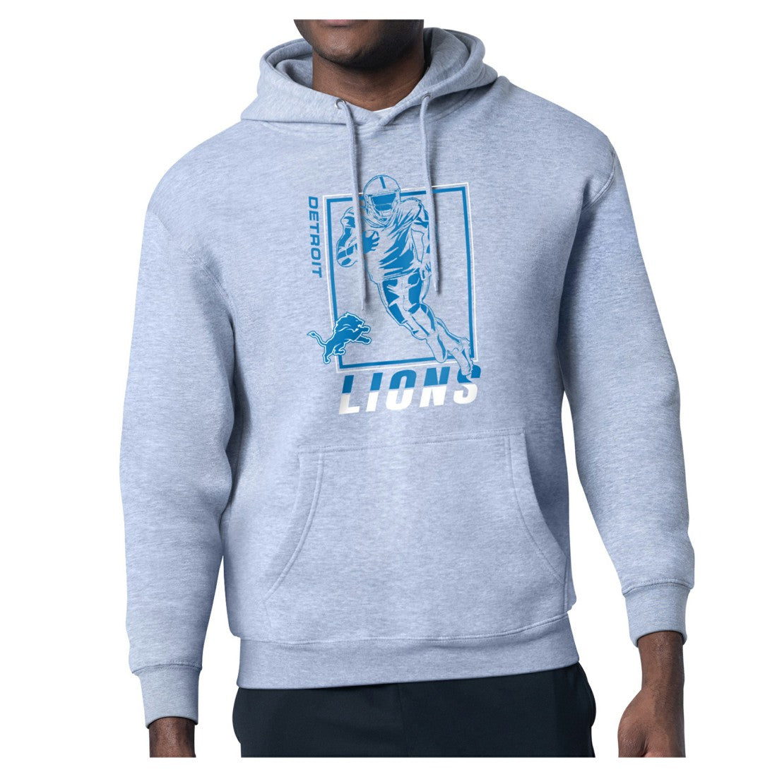Detroit Lions Starter Player Grid Pullover Hoodie Heather Gray - NFL