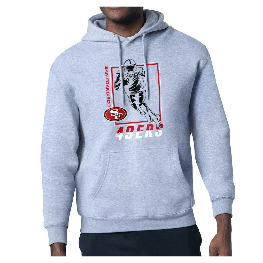 San Francisco 49ers Starter Player Grid Pullover Hoodie Heather Gray - NFL