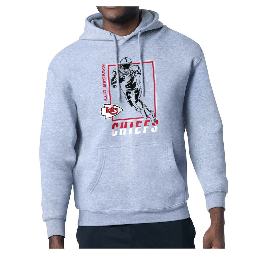 Kansas City Chiefs Starter Player Grid Pullover Hoodie Heather Gray - NFL