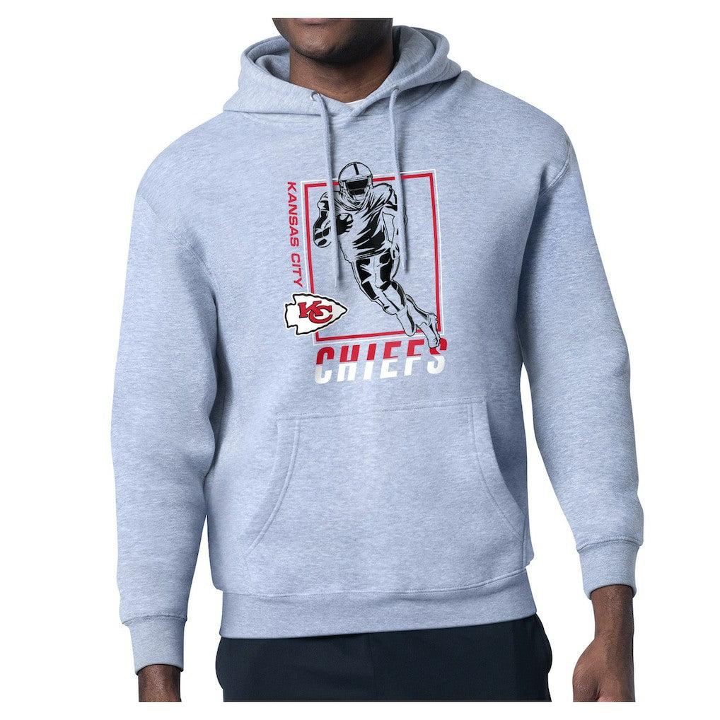 Kansas City Chiefs Starter Player Grid Pullover Hoodie Heather Gray - NFL