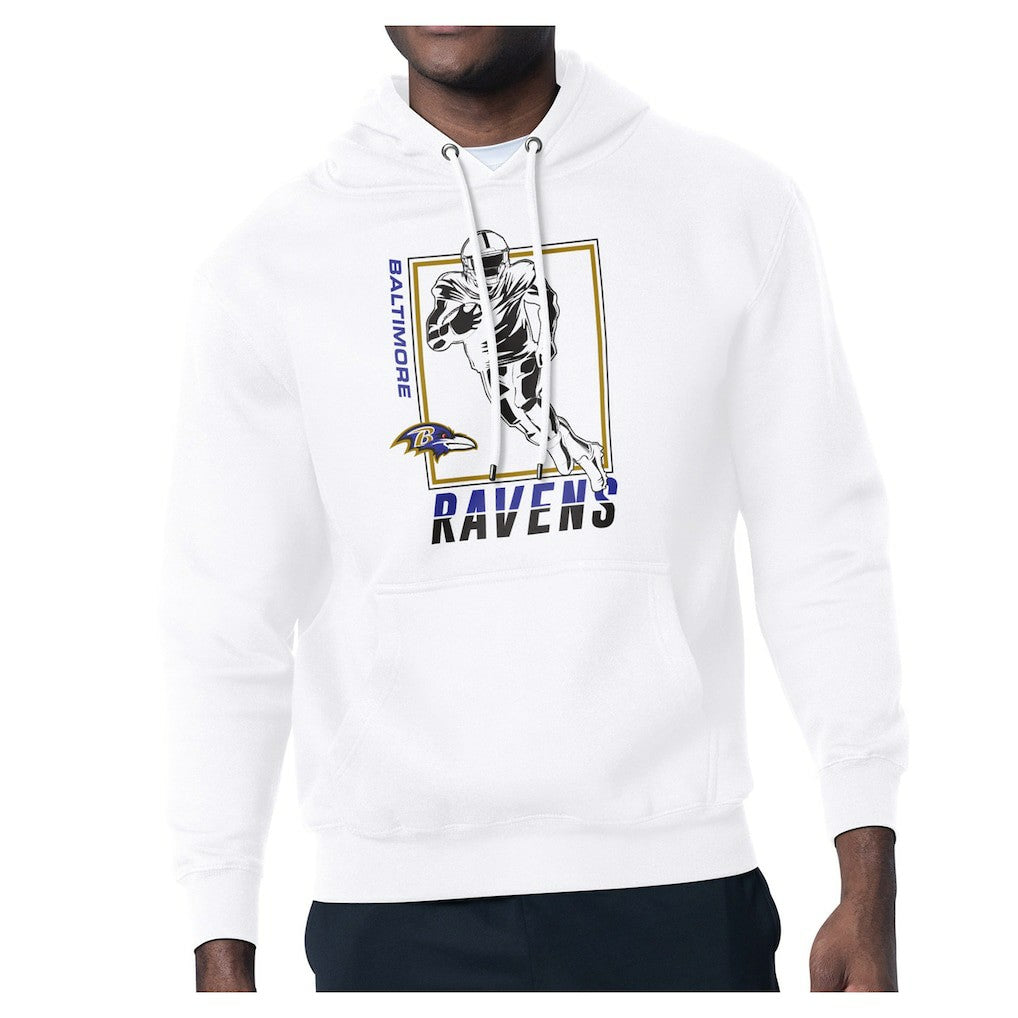 Baltimore Ravens Starter Player Grid Pullover Hoodie White - NFL