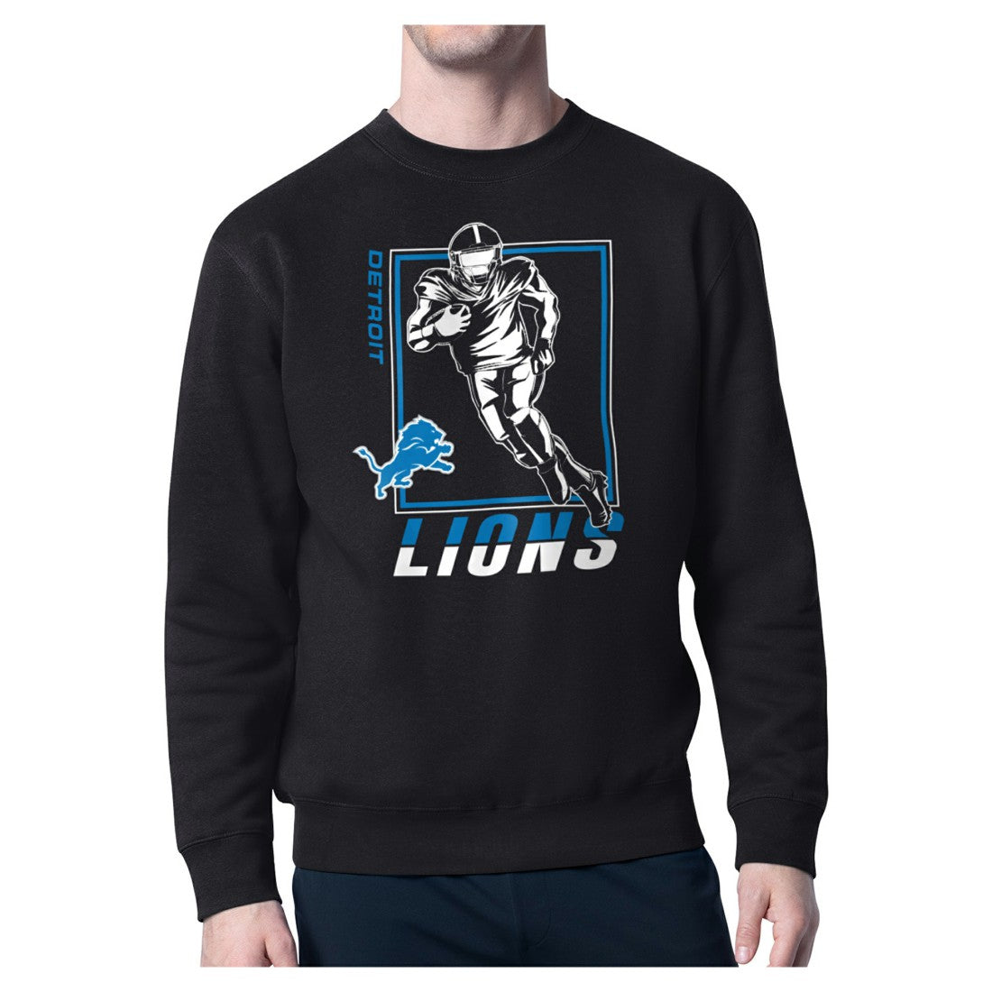 Detroit Lions Starter Player Grid Pullover Sweatshirt Black - NFL