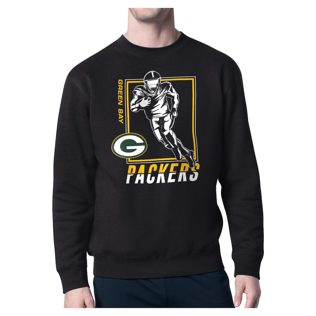 Green Bay Packers Starter Player Grid Pullover Sweatshirt Black - NFL