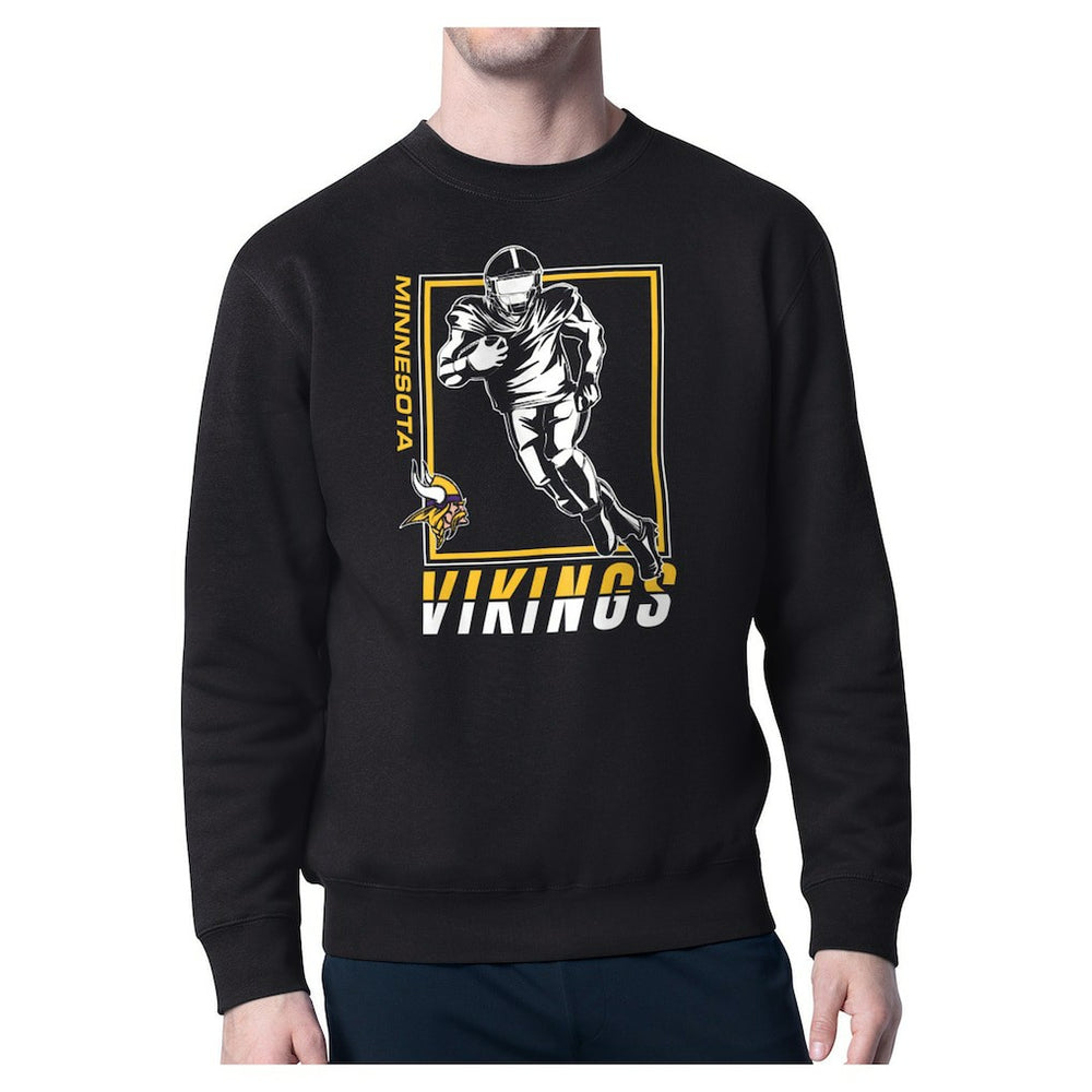 Minnesota Vikings Starter Player Grid Pullover Sweatshirt Black - NFL