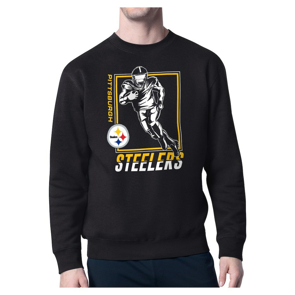 Pittsburgh Steelers Starter Player Grid Pullover Sweatshirt Black - NFL