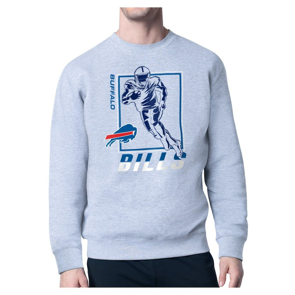 Buffalo Bills Starter Player Grid Pullover Sweatshirt Heather Gray - NFL