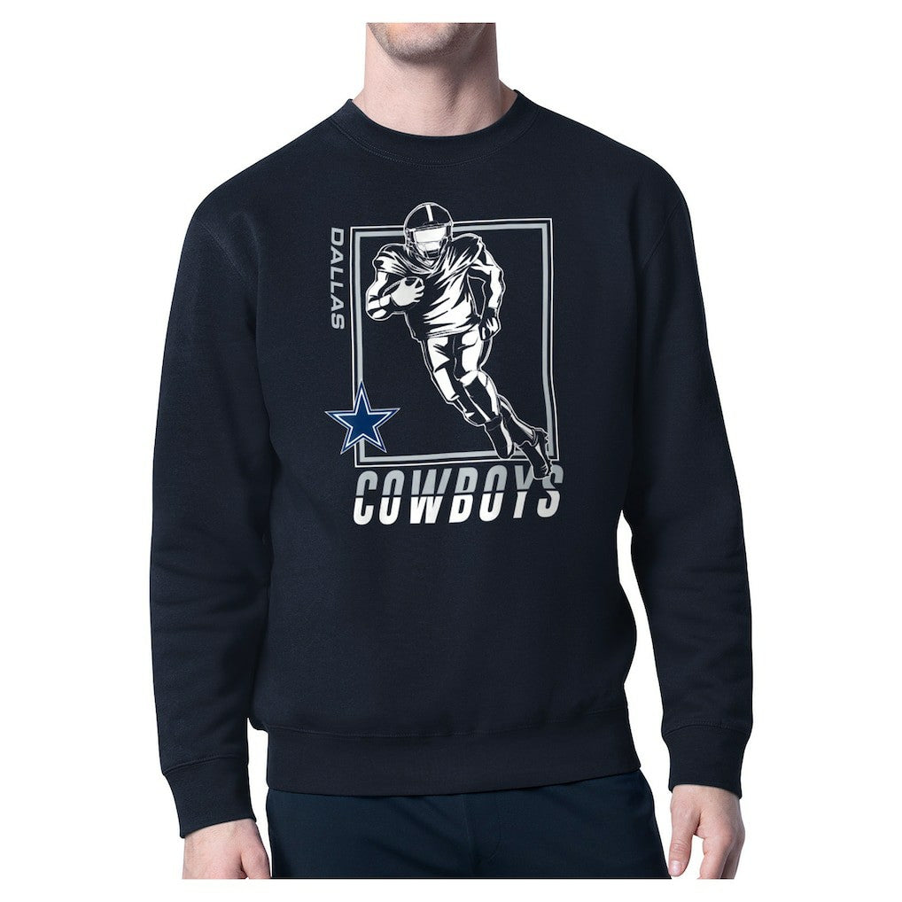 Dallas Cowboys Starter Player Grid Pullover Sweatshirt Navy - NFL