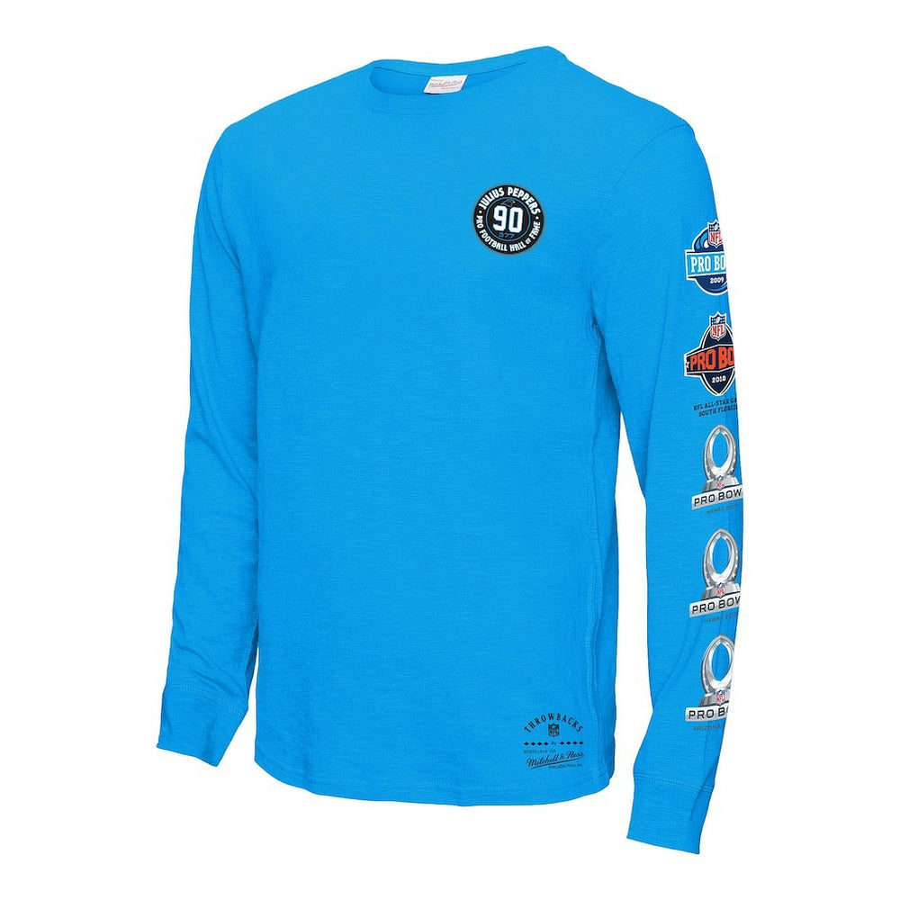Julius Peppers Carolina Panthers Pro Bowl Long Sleeve T-Shirt – Blue - Mitchell & Ness