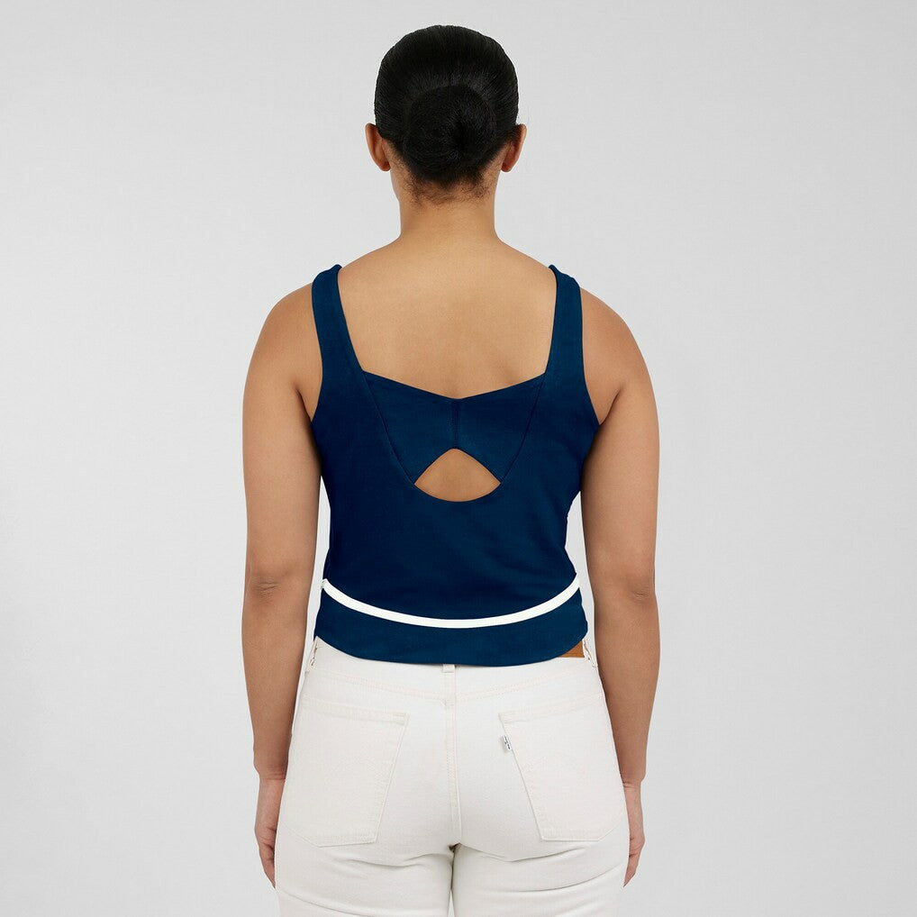 Dallas Cowboys WEAR by Erin Andrews Women's Square Neck Tank Top Navy - NFL