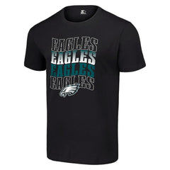 Philadelphia Eagles Starter Four Team Name Logo T-Shirt Black - NFL