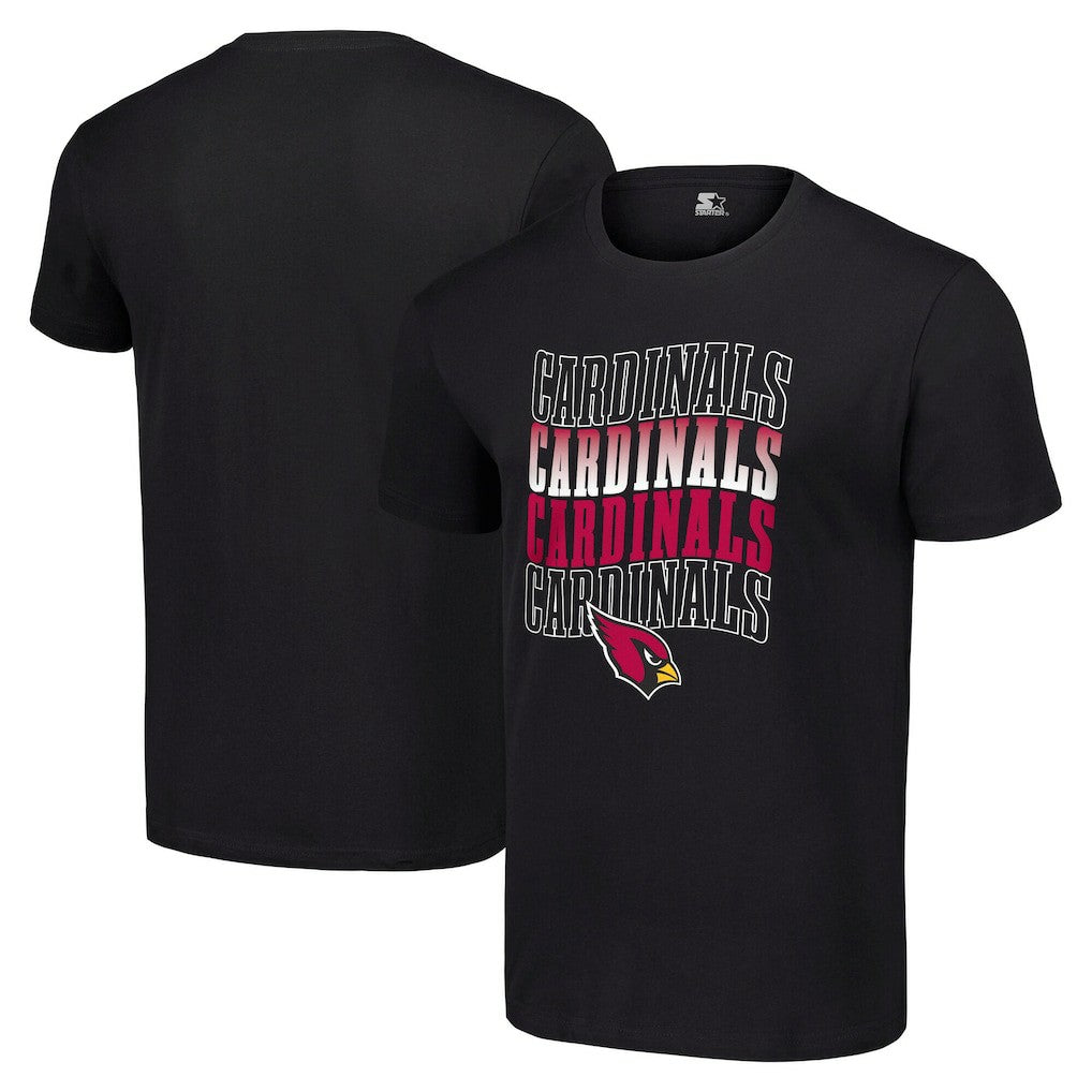 Arizona Cardinals Starter Four Team Name Logo T-Shirt Black - NFL