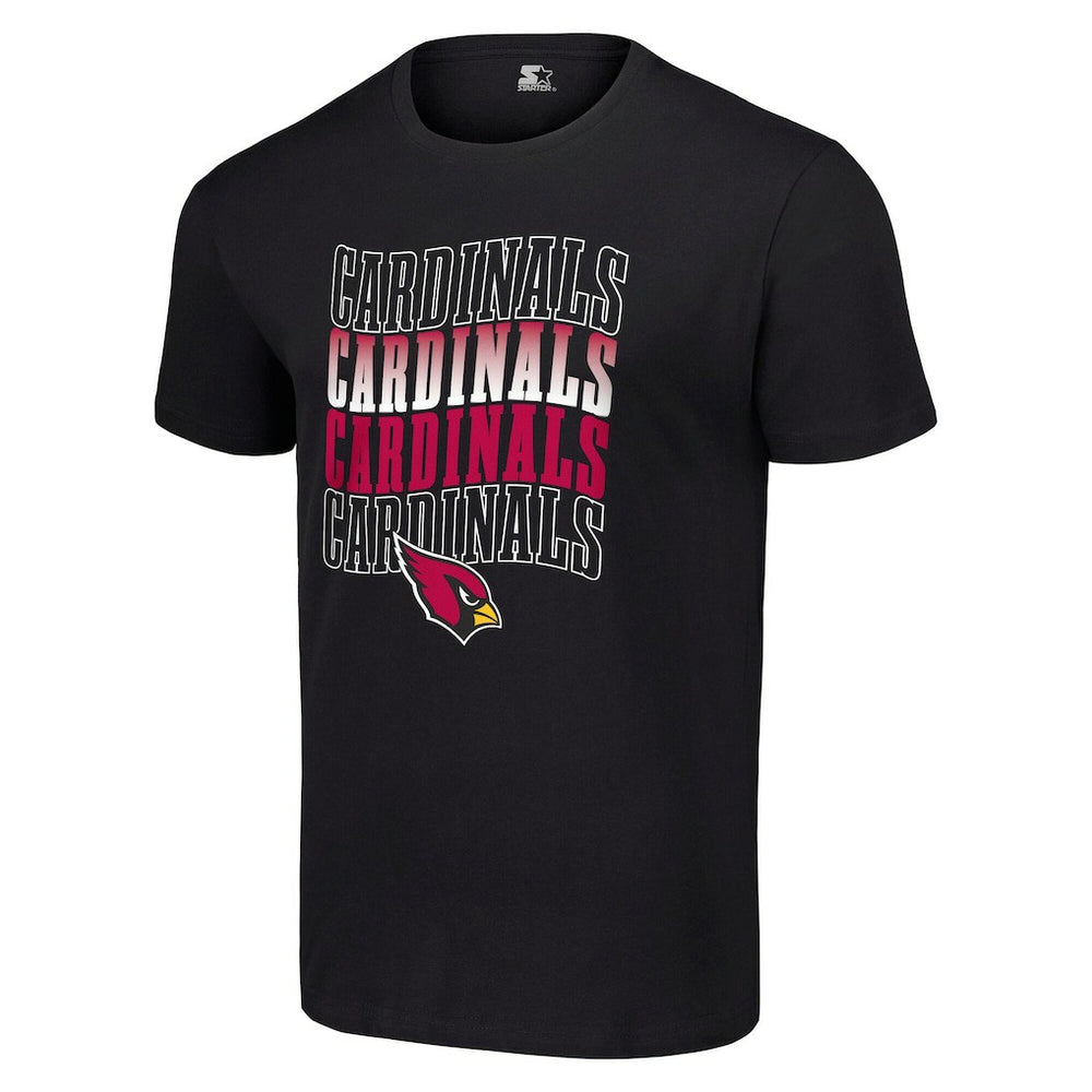 Arizona Cardinals Starter Four Team Name Logo T-Shirt Black - NFL