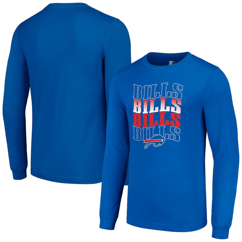 Buffalo Bills Starter Team Name Graphic Long Sleeve T-Shirt Royal - NFL