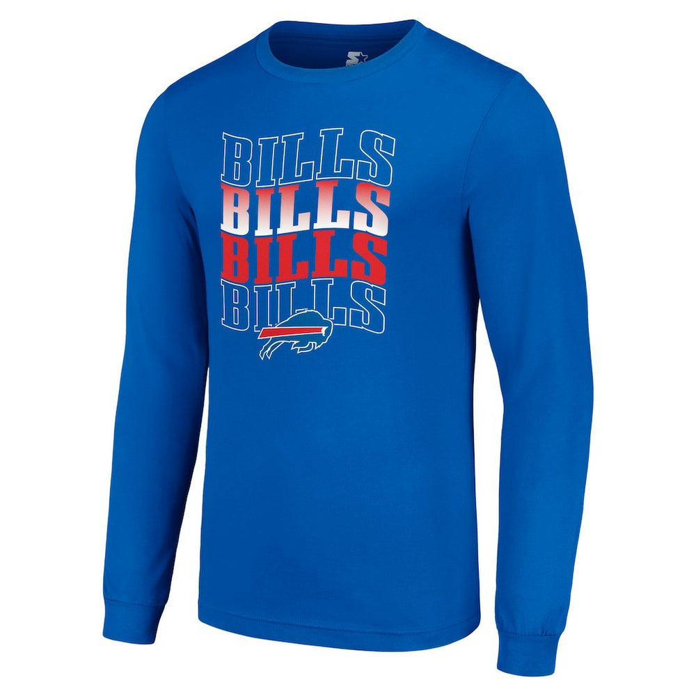 Buffalo Bills Starter Team Name Graphic Long Sleeve T-Shirt Royal - NFL