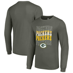 Green Bay Packers Starter Team Name Graphic Long Sleeve T-Shirt Olive - NFL