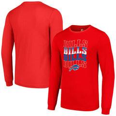 Buffalo Bills Starter Team Name Graphic Long Sleeve T-Shirt Red - NFL