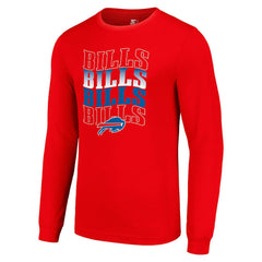 Buffalo Bills Starter Team Name Graphic Long Sleeve T-Shirt Red - NFL