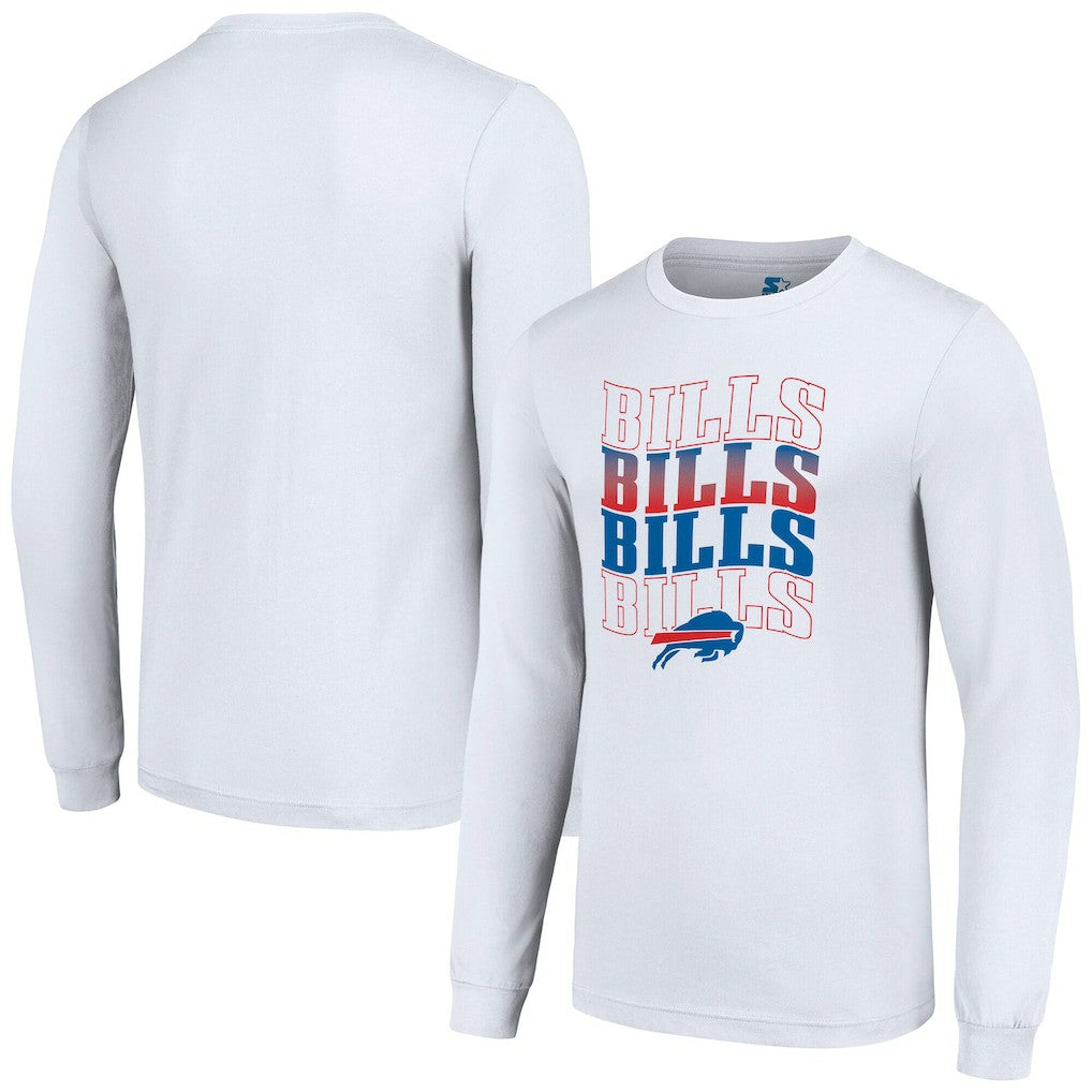 Buffalo Bills Starter Team Name Graphic Long Sleeve T-Shirt White - NFL
