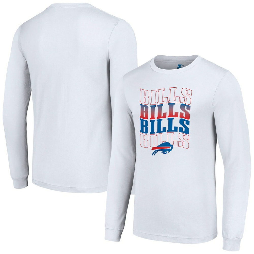 Buffalo Bills Starter Team Name Graphic Long Sleeve T-Shirt White - NFL