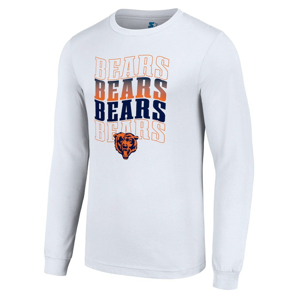 Chicago Bears Starter Team Name Graphic Long Sleeve T-Shirt White - NFL