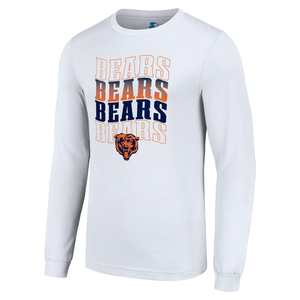 Chicago Bears Starter Team Name Graphic Long Sleeve T-Shirt White - NFL