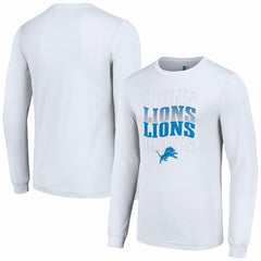 Detroit Lions Starter Team Name Graphic Long Sleeve T-Shirt White - NFL