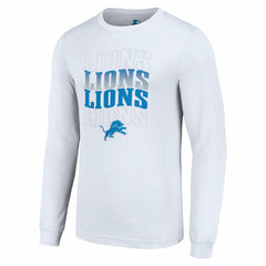 Detroit Lions Starter Team Name Graphic Long Sleeve T-Shirt White - NFL