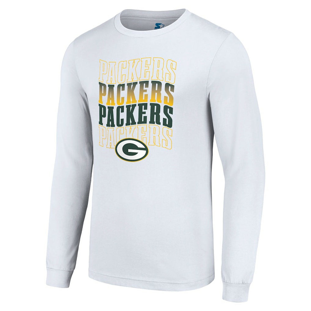 Green Bay Packers Starter Team Name Graphic Long Sleeve T-Shirt White - NFL