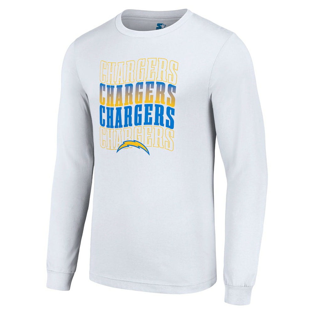 Los Angeles Chargers Starter Team Name Graphic Long Sleeve T-Shirt White - NFL
