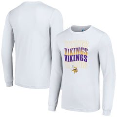 Minnesota Vikings Starter Team Name Graphic Long Sleeve T-Shirt White - NFL