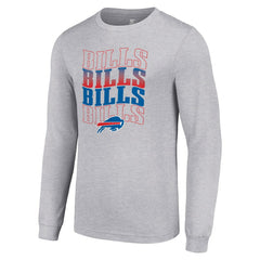 Buffalo Bills Starter Team Name Graphic Long Sleeve T-Shirt Heather Gray - NFL