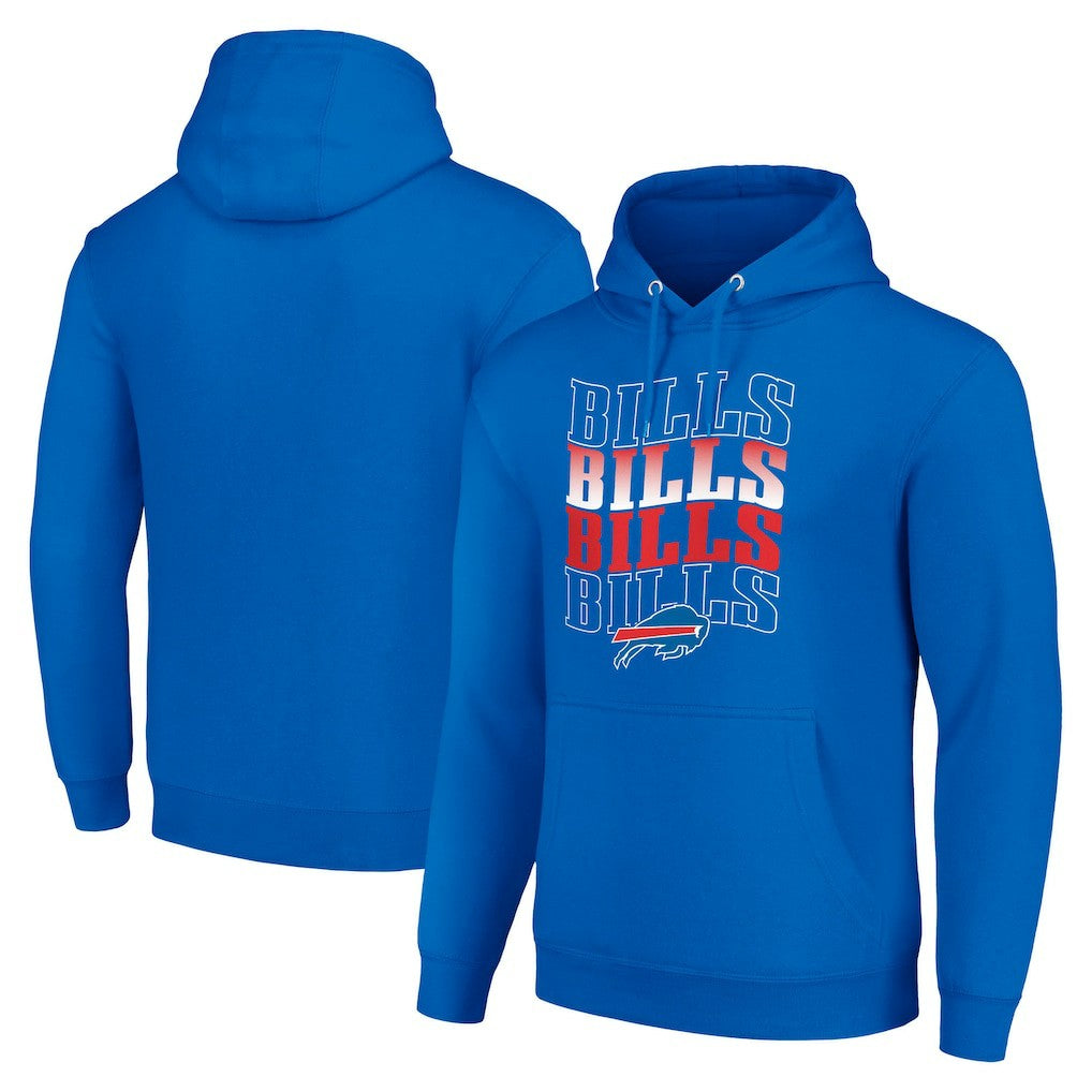 Buffalo Bills Starter Four Team Name Logo Fleece Pullover Hoodie Royal - NFL