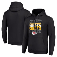 Kansas City Chiefs Starter Four Team Name Logo Fleece Pullover Hoodie Black - NFL