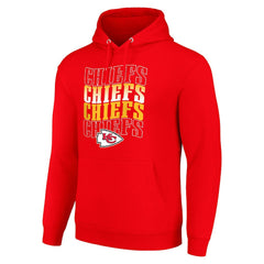 Kansas City Chiefs Starter Four Team Name Logo Fleece Pullover Hoodie Red - NFL