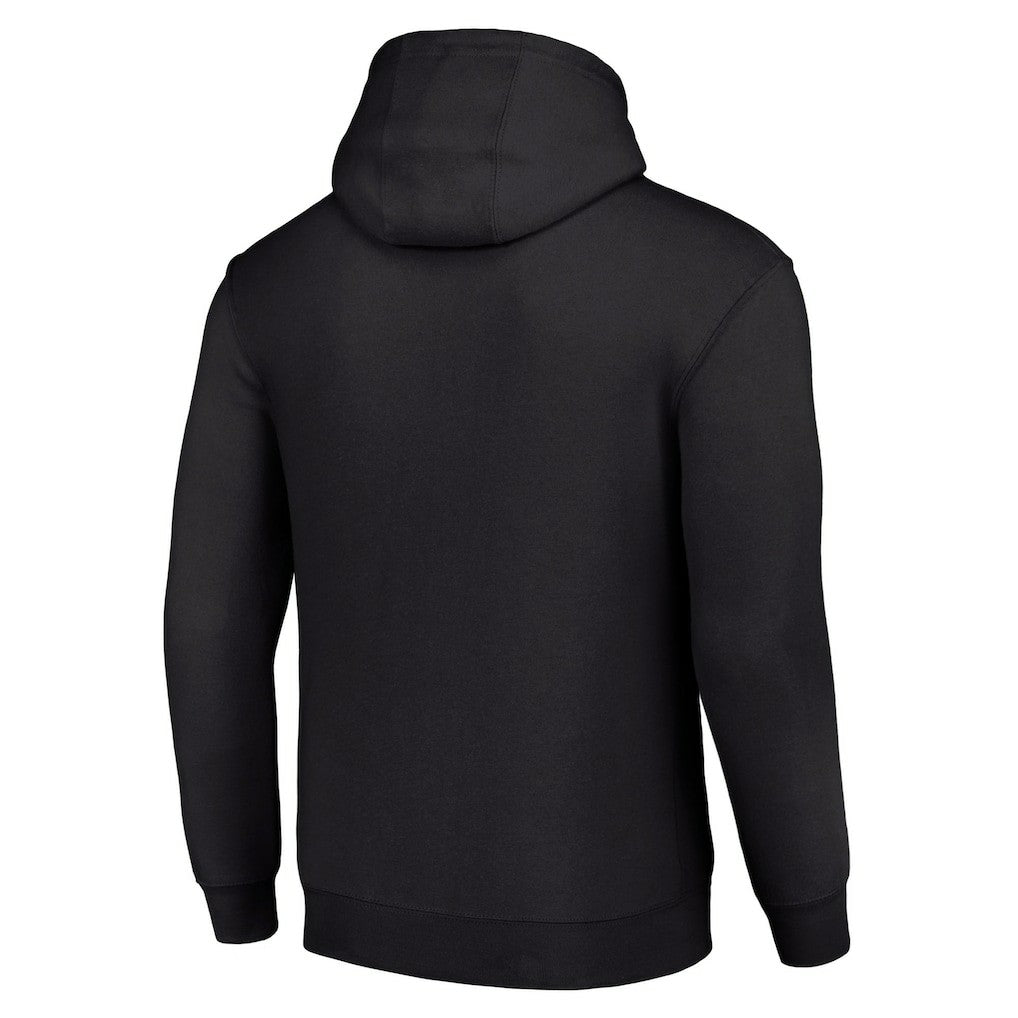 Minnesota Vikings Starter Four Team Name Logo Fleece Pullover Hoodie Black - NFL