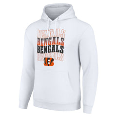 Cincinnati Bengals Starter Four Team Name Logo Fleece Pullover Hoodie White - NFL