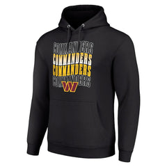 Washington Commanders Starter Four Team Name Logo Fleece Pullover Hoodie Black - NFL