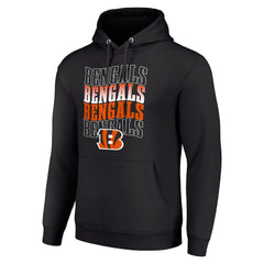Cincinnati Bengals Starter Four Team Name Logo Fleece Pullover Hoodie Black - NFL