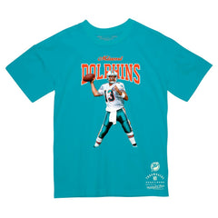 Dan Marino Miami Dolphins Sideline Retired Player T-Shirt Aqua - Mitchell & Ness
