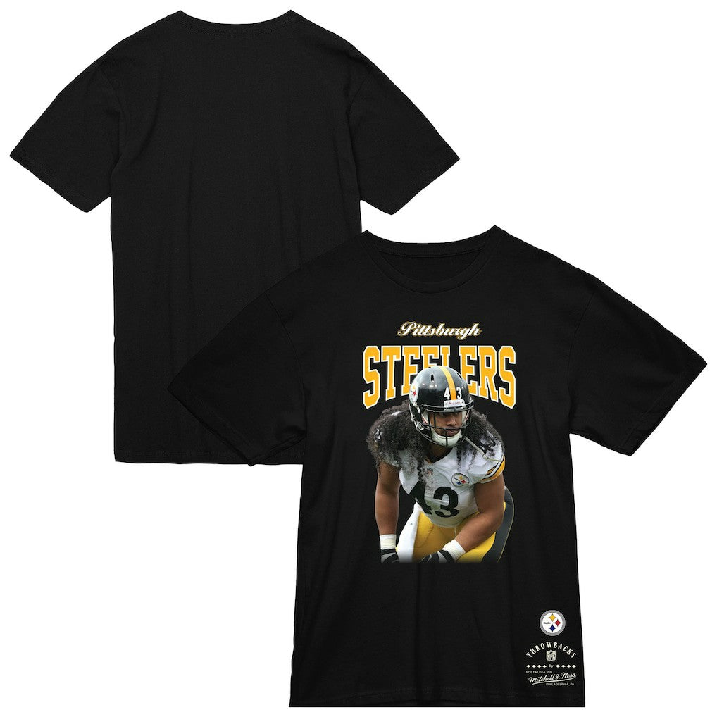 Troy Polamalu Pittsburgh Steelers Sideline Retired Player T-Shirt Black - Mitchell & Ness