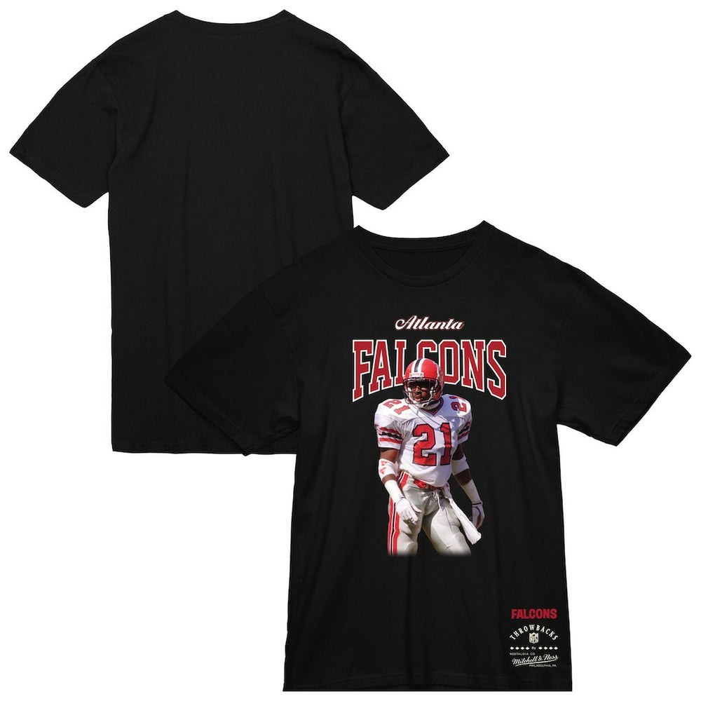 Deion Sanders Atlanta Falcons Sideline Retired Player T-Shirt Black - Mitchell & Ness