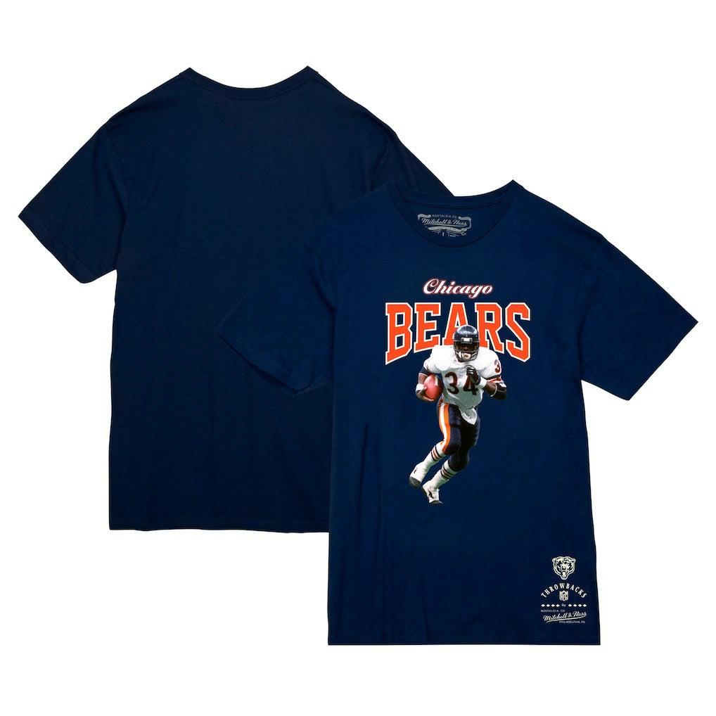 Walter Payton Chicago Bears Sideline Retired Player T-Shirt Navy - Mitchell & Ness