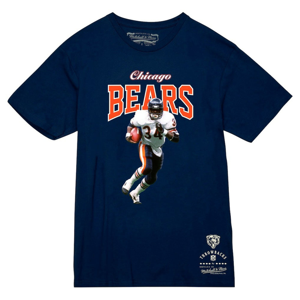 Walter Payton Chicago Bears Sideline Retired Player T-Shirt Navy - Mitchell & Ness