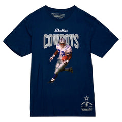 Emmitt Smith Dallas Cowboys Sideline Retired Player T-Shirt Navy - Mitchell & Ness