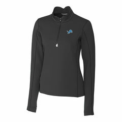 Detroit Lions Cutter & Buck Women's Traverse Stretch Quarter-Zip Pullover Top Black - NFL