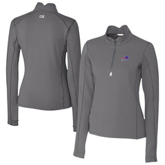 Buffalo Bills Cutter & Buck Women's Traverse Stretch Quarter-Zip Pullover Top Gray - NFL
