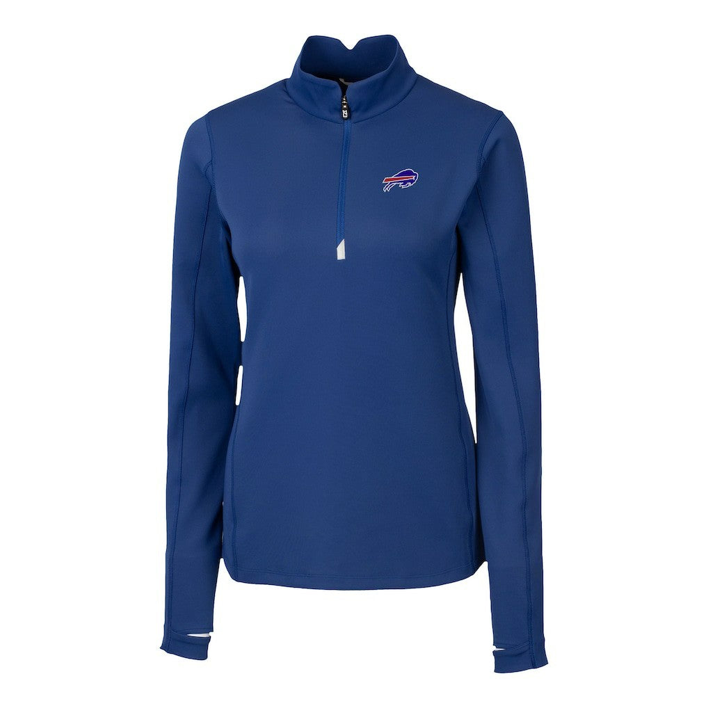 Buffalo Bills Cutter & Buck Women's Traverse Stretch Quarter-Zip Pullover Top Royal - NFL