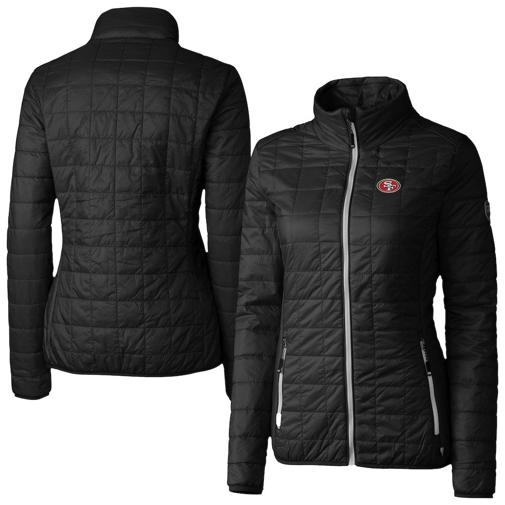 San Francisco 49ers Cutter & Buck Women's Rainier PrimaLoft Eco Insulated Full-Zip Puffer Jacket Black - NFL