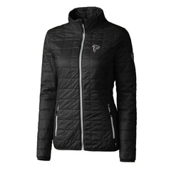 Atlanta Falcons Cutter & Buck Women's Rainier PrimaLoft Eco Insulated Full-Zip Puffer Jacket Black - NFL