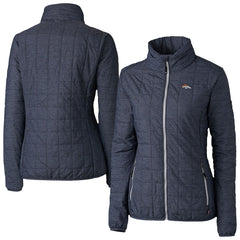 Denver Broncos Cutter & Buck Women's Rainier PrimaLoft Eco Insulated Full-Zip Puffer Jacket Navy - NFL